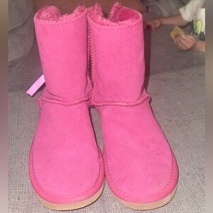 Kids Ugg Pink Bailey Bow boots